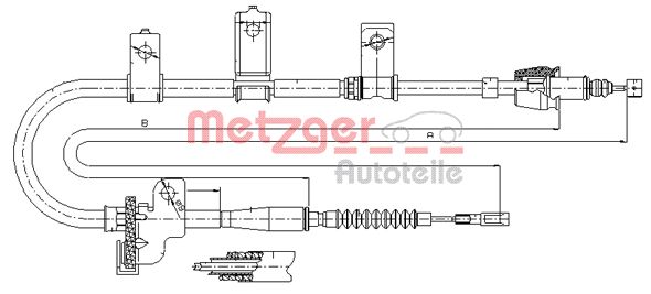 METZGER 17.6020 Seilzug, Feststellbremse