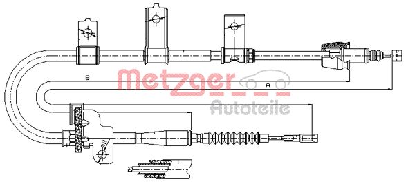 METZGER 17.6021 Seilzug, Feststellbremse