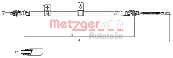 METZGER 17.6032 Seilzug, Feststellbremse