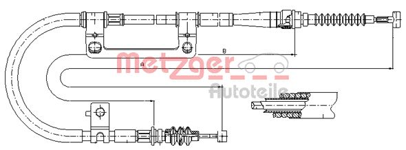 METZGER 17.6042 Seilzug, Feststellbremse