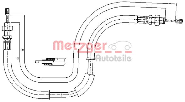METZGER 17.6105 Seilzug, Feststellbremse