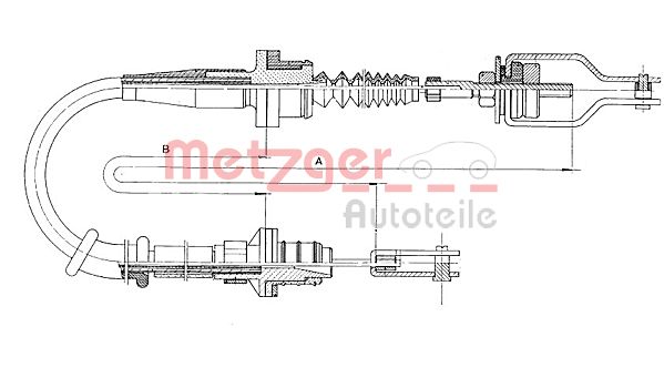 METZGER 18.0052 Seilzug, Kupplungsbetätigung