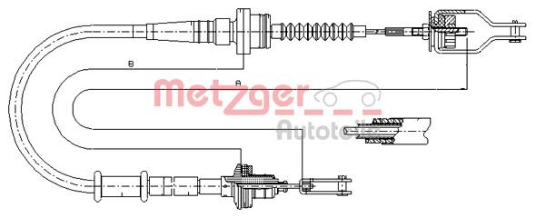METZGER 18.0035 Seilzug, Kupplungsbetätigung