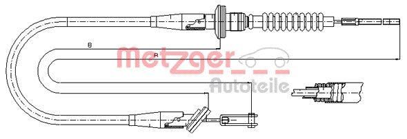 METZGER 18.6020 Seilzug, Kupplungsbetätigung