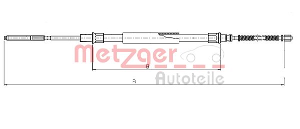 METZGER 19.102E Seilzug, Feststellbremse