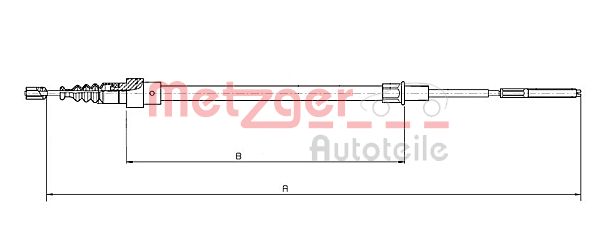 METZGER 19.105E Seilzug, Feststellbremse