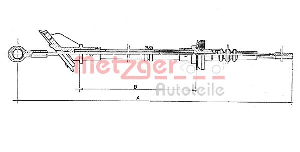 METZGER 1902.5 Seilzug, Kupplungsbetätigung