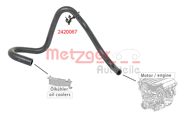 METZGER 2420067 hűtőcső VW