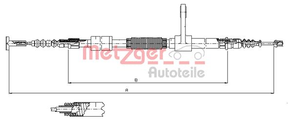 METZGER 251.34 Seilzug, Feststellbremse