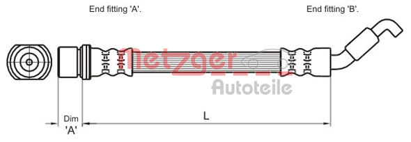 METZGER 4110027 fékcső TOYOTA