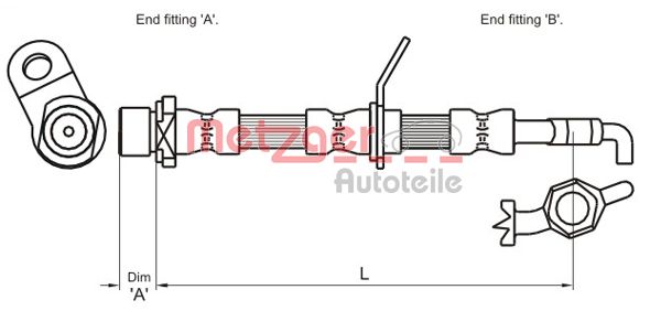 METZGER 4110032 Bremsschlauch
