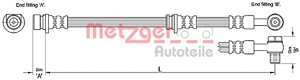 METZGER 4110177 Bremsschlauch