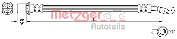 METZGER 4110286 fékcső TOYOTA