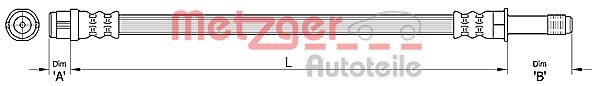 METZGER 4110434 Bremsschlauch