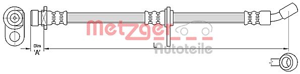 METZGER 4110496 Bremsschlauch
