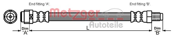 METZGER 4110586 Bremsschlauch
