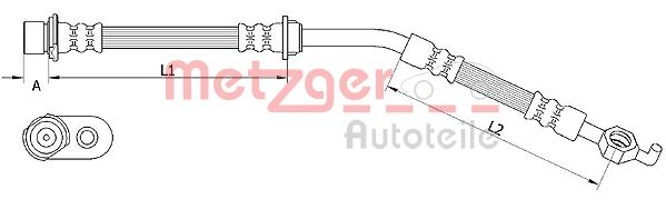 METZGER 4110966 Bremsschlauch