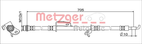 METZGER 4111012 GREENPARTS Bremsschlauch