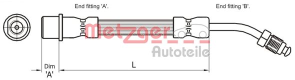 METZGER 4111109 Bremsschlauch