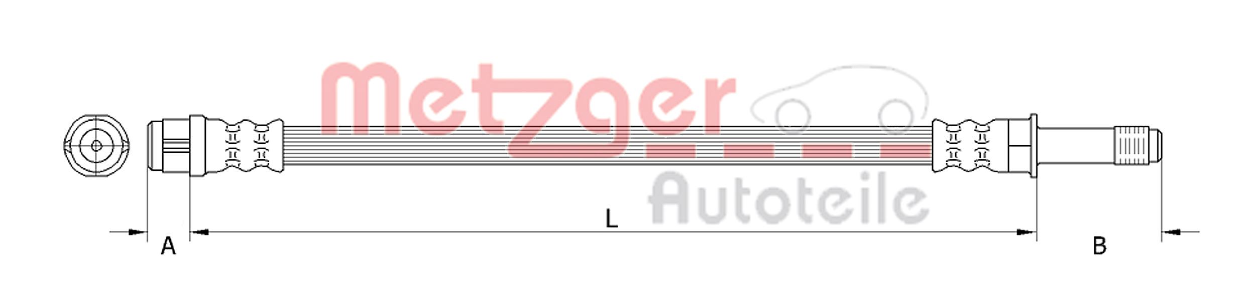 METZGER 4111368 Bremsschlauch
