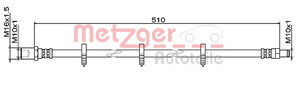 METZGER 4111486 GREENPARTS Bremsschlauch