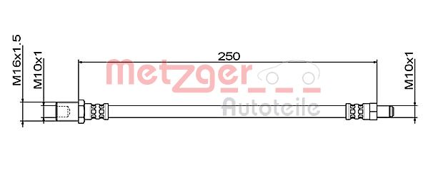 METZGER 4111496 GREENPARTS Bremsschlauch