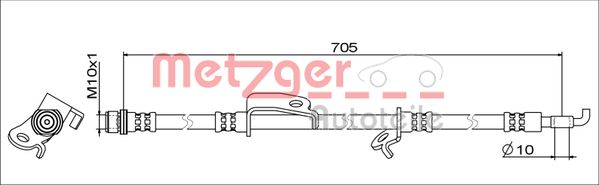 METZGER 4111519 GREENPARTS Bremsschlauch