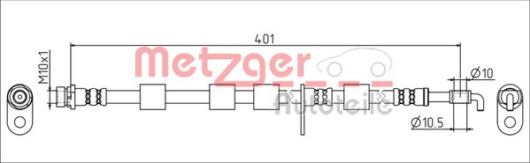METZGER 4111556 Bremsschlauch