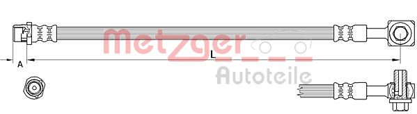 METZGER 4111625 Bremsschlauch