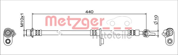 METZGER 4111649 Bremsschlauch