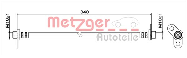 METZGER 4111745 GREENPARTS Bremsschlauch