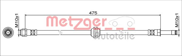 METZGER 4111773 GREENPARTS Bremsschlauch