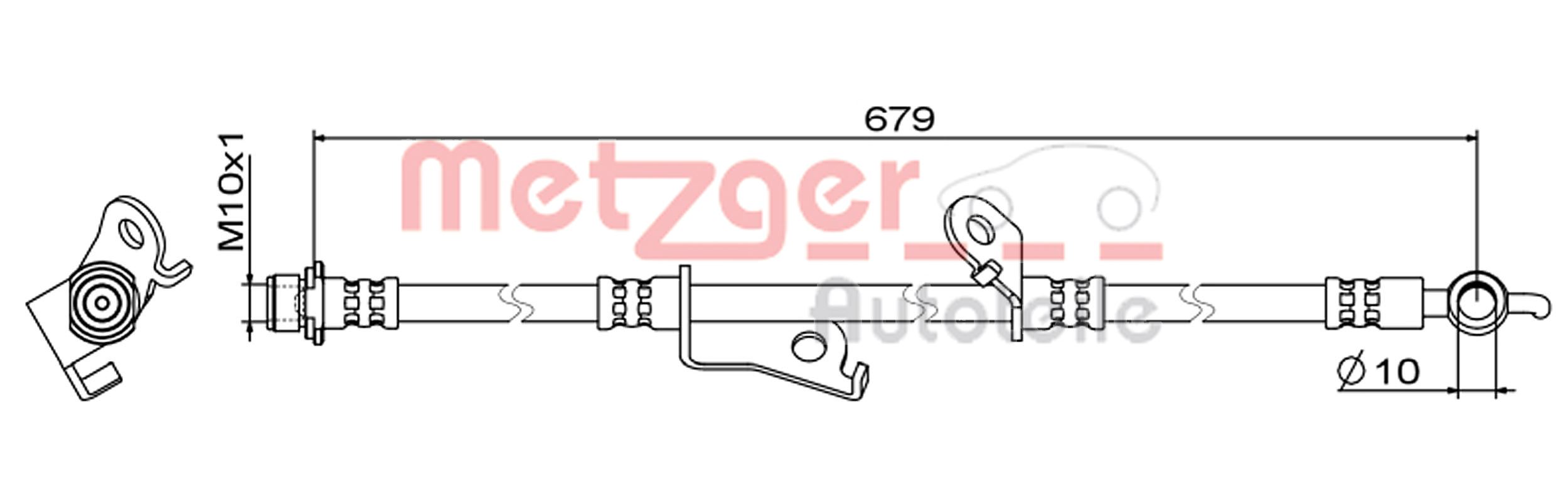 METZGER 4111887 Bremsschlauch