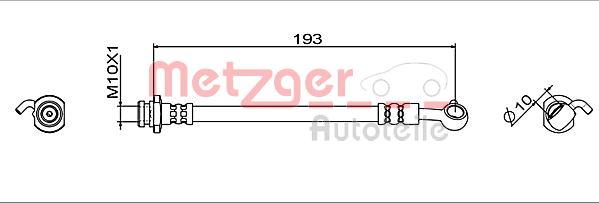 METZGER 4111951 GREENPARTS Bremsschlauch