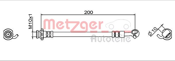 METZGER 4111954 Bremsschlauch