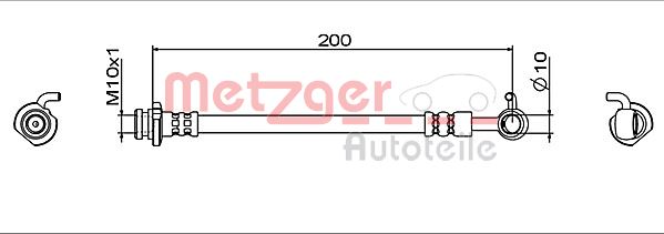 METZGER 4112006 Bremsschlauch