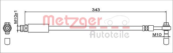 METZGER 4112042 GREENPARTS Bremsschlauch