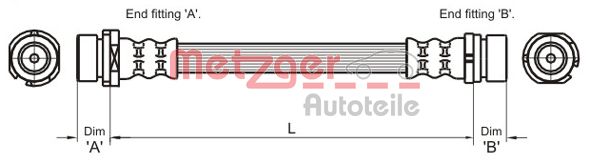 METZGER 4112336 Bremsschlauch