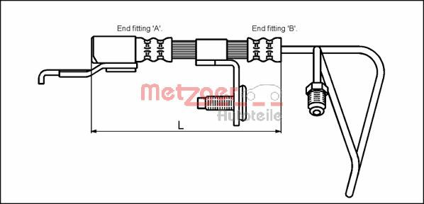 METZGER 4112511 Bremsschlauch