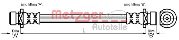 METZGER 4115159 Bremsschlauch
