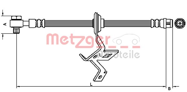 METZGER 4116208 Bremsschlauch