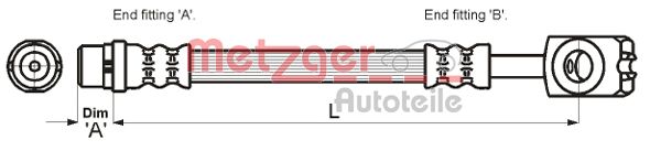 METZGER 4116214 GREENPARTS Bremsschlauch