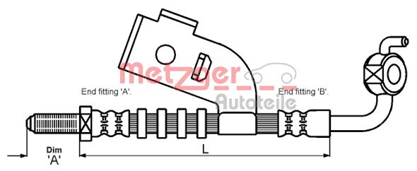METZGER 4116220 Bremsschlauch