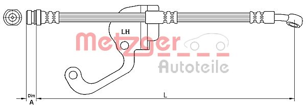 METZGER 4116228 Bremsschlauch