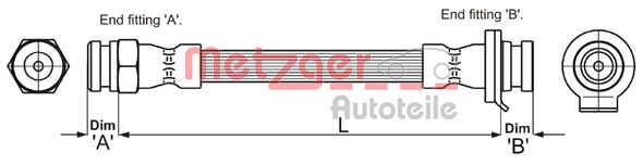 METZGER 4118509 Bremsschlauch