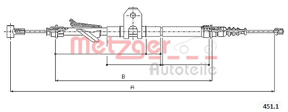METZGER 451.1 Seilzug, Feststellbremse