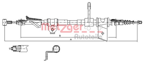 METZGER 451.11 Seilzug, Feststellbremse