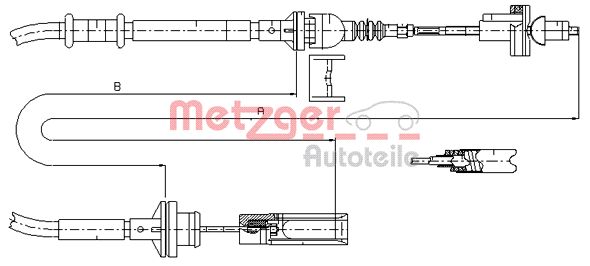 METZGER 462.3 Seilzug, Kupplungsbetätigung