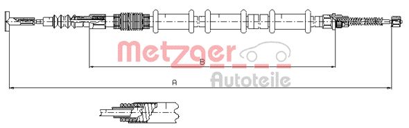METZGER 491.11 Seilzug, Feststellbremse