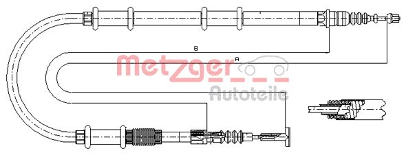 METZGER 491.21 Seilzug, Feststellbremse